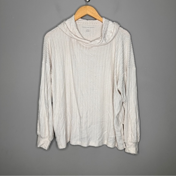 American Eagle ribbed lightweight oversized hoodie - Picture 1 of 7